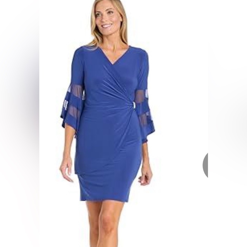 NWT R&M Richards Royal Blue Long Sleeve Dress